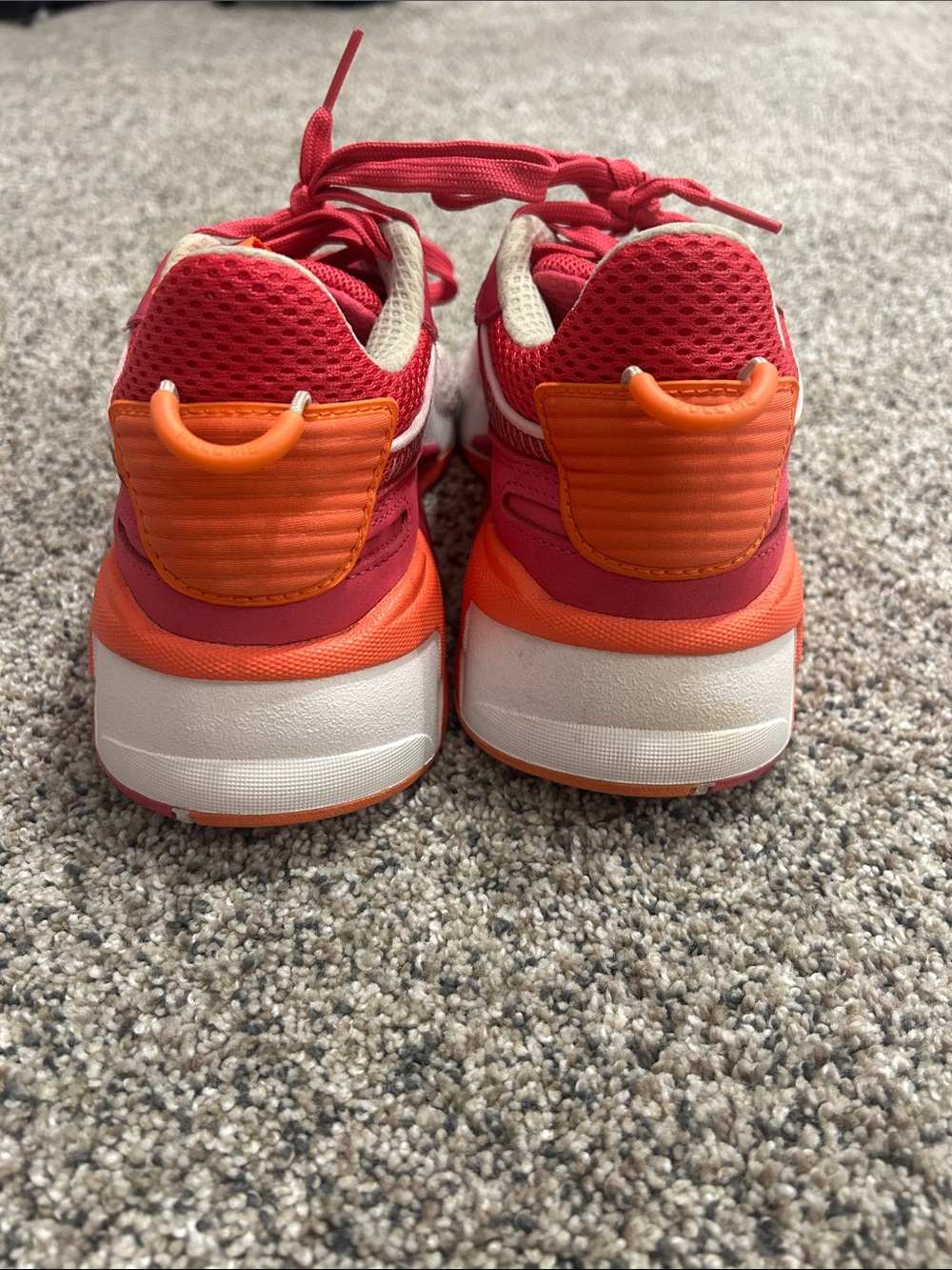 Puma Pink and Orange Chunky Runner Sneakers - Picture 8 of 8